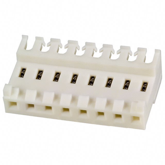 8 Position Rectangular Receptacle Connector IDC Tin 24 AWG